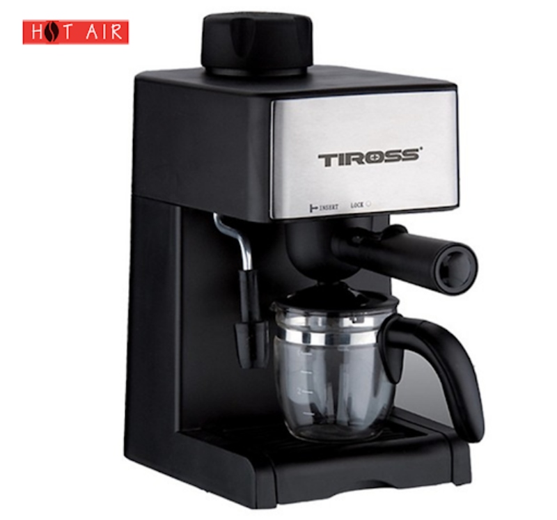 Máy pha cà phê Tiross TS621 có thiết kế hiện đại và mạnh mẽ