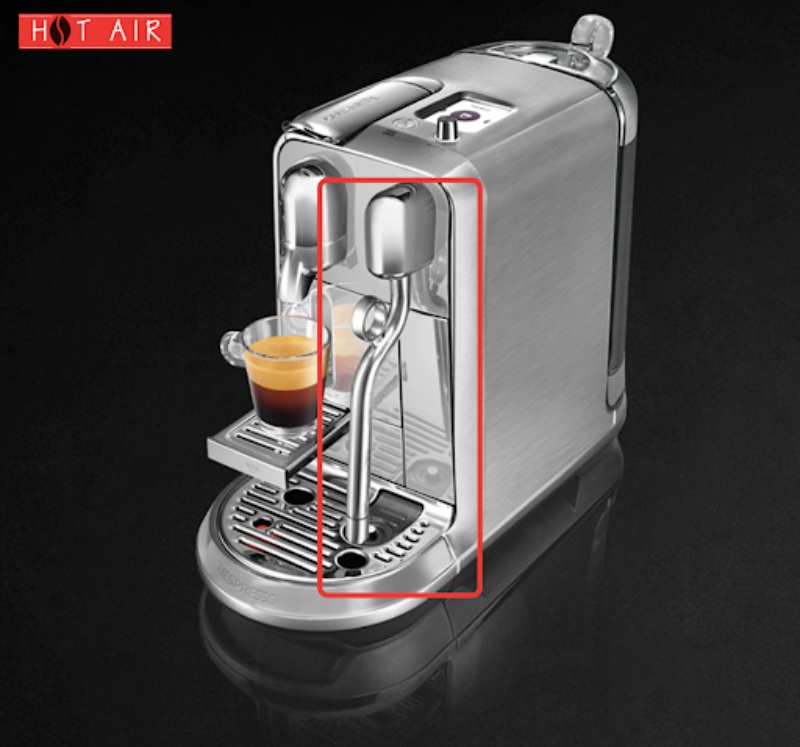 Máy pha cafe Nespresso Creatista Plus J520 có vòi đánh bọt sữa thủ công tiện lợi