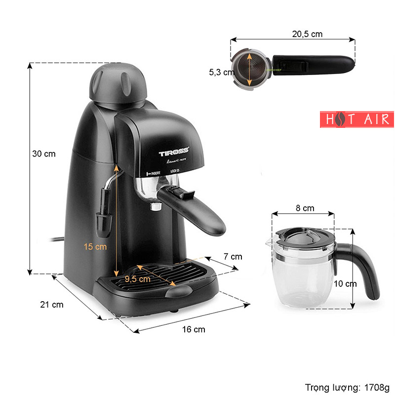 Máy trộn cafe Espresso giá khá mềm Tiross TS620