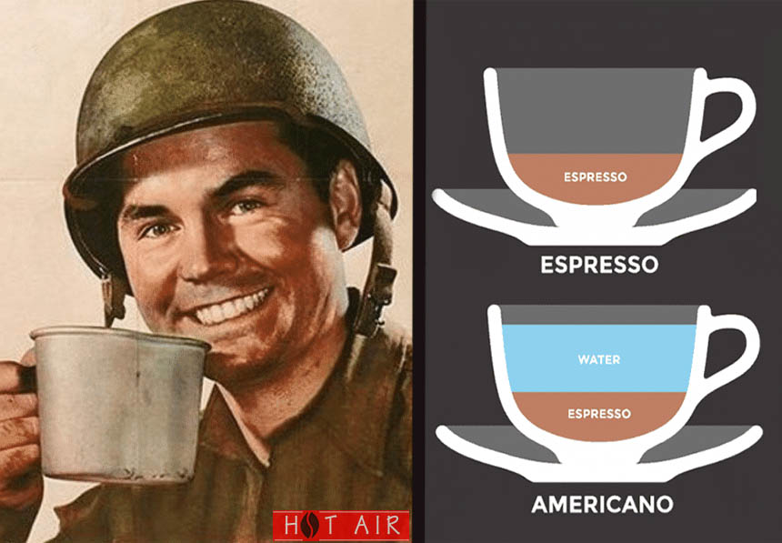 Lính Mỹ được xem là những người tạo ra cách pha cafe Americano